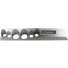 1967-69 Dodge Dart; 6-Gauge Dash Panel; (2) 3-3/8" (4) 2-1/16" Holes; w/ AC Controls; Brushed Aluminum