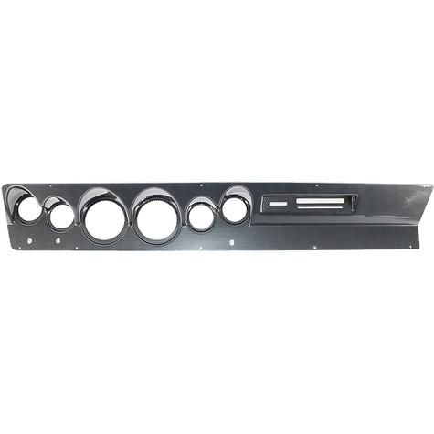 1967-69 Dodge Dart; 6-Gauge Dash Panel; (2) 3-3/8" (4) 2-1/16" Holes; w/ AC Controls; Carbon Fiber