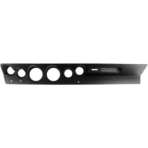 1967-69 Dodge Dart; 6-Gauge Dash Panel; (2) 3-3/8" (4) 2-1/16" Holes; w/o AC Controls; Black