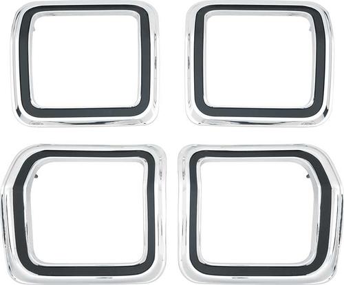 1973-74 Dodge Dart Sport Tail Lamp Bezel Set; Set of 4