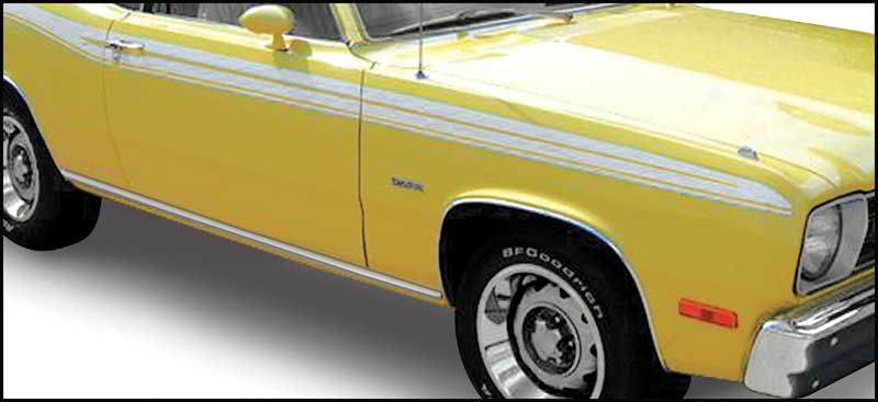 MA2092 - 1970-74 Duster / Valiant Rocker Panel Moldings; Pair