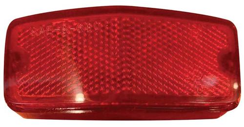 1966 Plymouth Valiant; Tail Lamp Reflector Lens; Red Reflector; Middle; RH Passenger Side