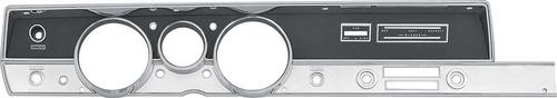 1967 Barracuda Rallye Instrument Dash Bezel; without AC;  Black And Silver