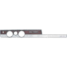 1967 Barracuda Rallye Instrument Bezel; without AC;  Woodgrain and Silver