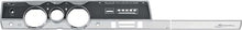 1968-69 Barracuda Rallye Instrument Bezel; with AC;  Black and Silver