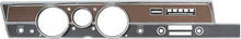 1971 Duster / Demon / Dart Rallye Dash Instrument Bezel; with AC; Round Knob Radio