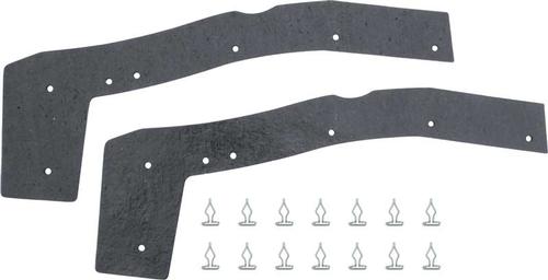 1967-69 Plymouth Barracuda; Headlamp Splash Shields; with Hardware; Pair