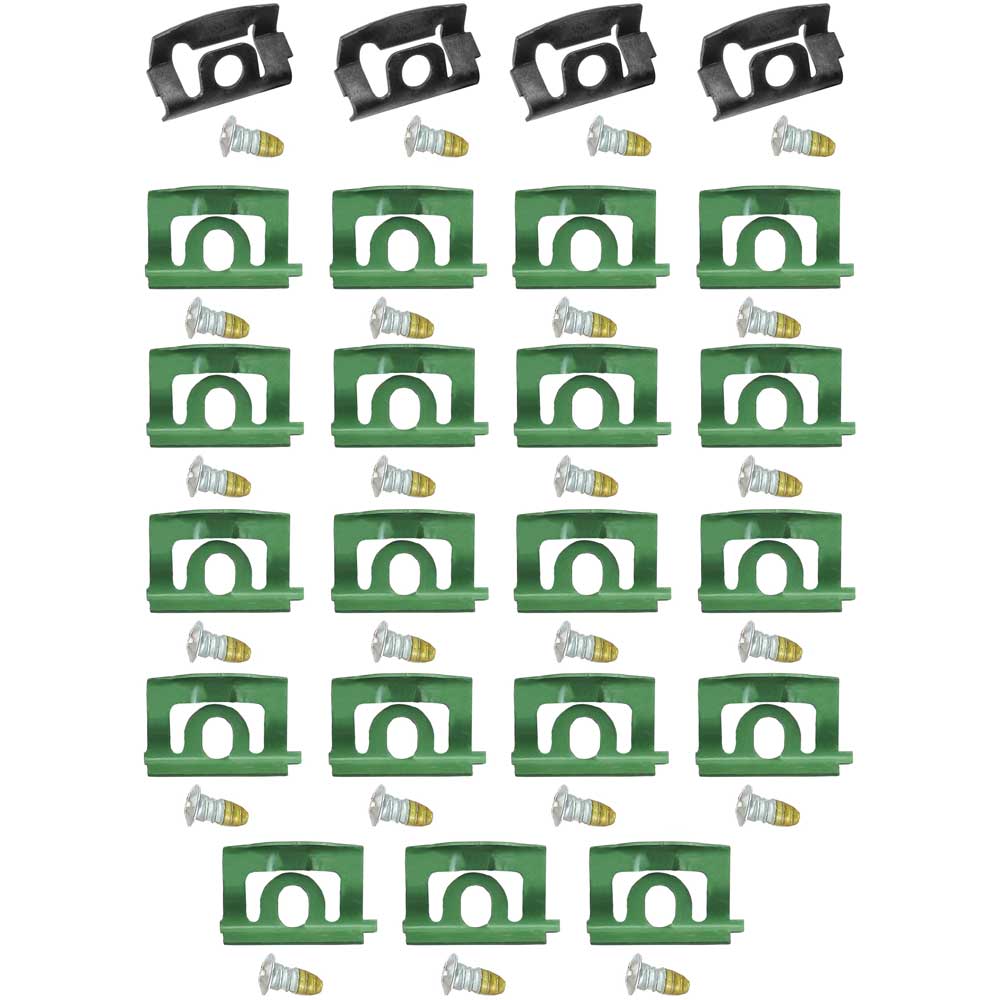 MA9867B - 1968-76 Dodge Dart, Plymouth Scamp; Front Windshield Molding Clip Set; 23 Piece Set