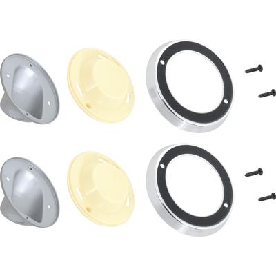 1964-66 Chrysler, Dodge, Plymouth; Dome Lamp Assembly; Bezels, Lenses, Bases; 6 Piece Set