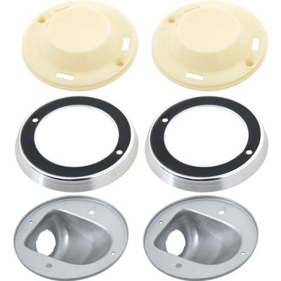 1964-66 Chrysler, Dodge, Plymouth; Dome Lamp Assembly; Bezels, Lenses, Bases; 6 Piece Set