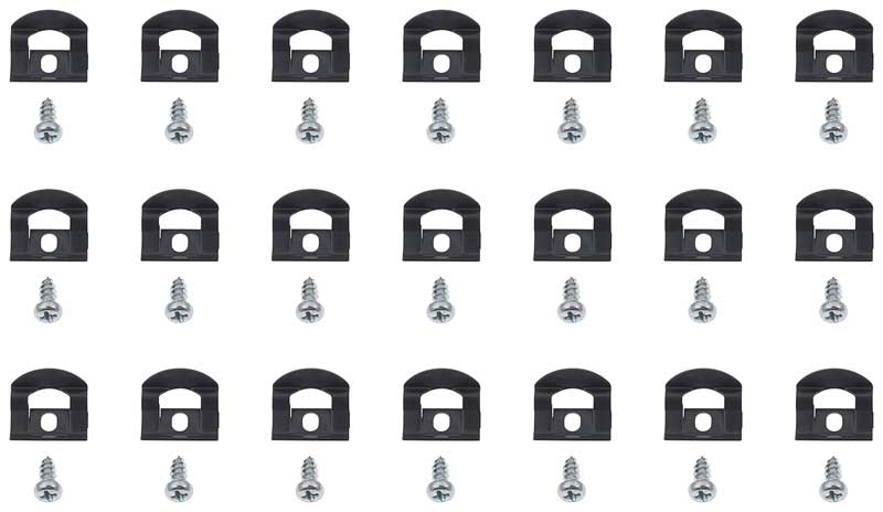 MB1166 - 1969-70 Dodge, Plymouth B-Body; Rear Window Molding Clip Set; 2 Door Hardtop, Coupe; 21-Piece Set