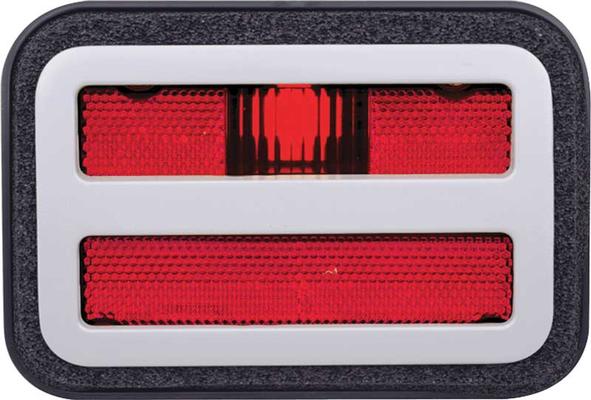 1971 Dodge Charger, R/T, Super Bee, 500; Front Side Marker Assembly; Red; with Bezel