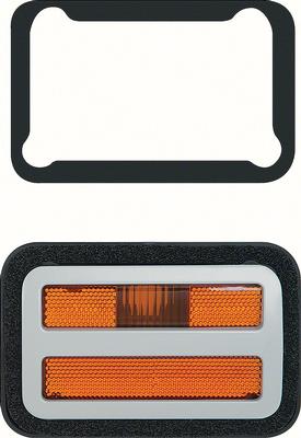 1971 Dodge Charger, R/T, Super Bee, 500; Front Side Marker Assembly; Amber; with Bezel