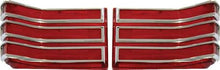 1966 Belvedere / Satellite Tail Lamp Lenses;  with Chrome accents; Pair