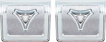 1965 Dodge Coronet 500 Tail Lamp Bezel Extensions; Pair