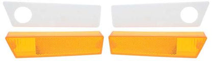 1970 Charger, Coronet; Front Side Marker Lens and Gasket Set ; Amber; Pair