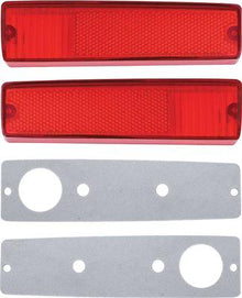 1970 Charger, Coronet; Rear Side Marker Lens and Gasket Set; Red; Pair
