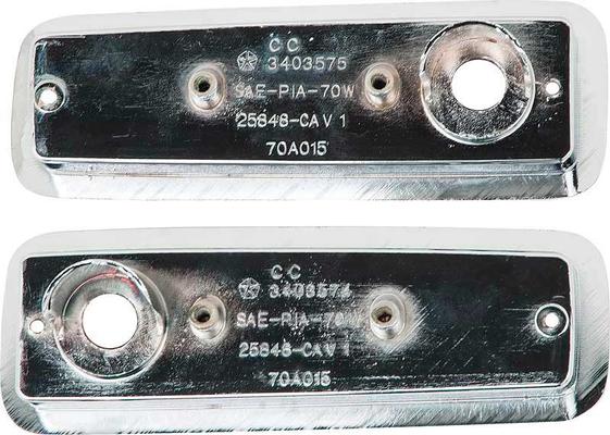 1970 Dodge Coronet Rear Side Marker Bezels; Pair