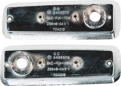 1970 Dodge Coronet Rear Side Marker Bezels; Pair