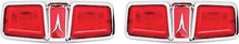 1964 Plymouth Fury Tail Lamp Lenses; wish Gaskets; Pair