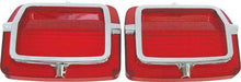 1965 Belvedere / Satellite Tail Lamp Lenses; with Chrome Trim; Pair