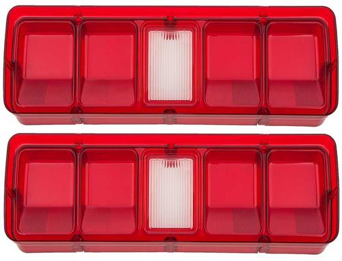 1971 Plymouth Road Runner, GTX, Satellite; Tail Lamp Lenses; without Black Trim; Pair