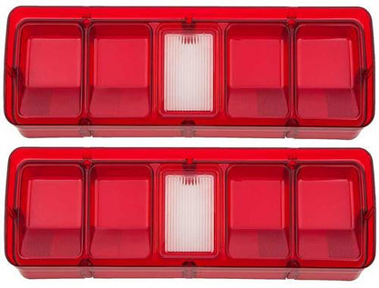 1971 Plymouth Road Runner, GTX, Satellite; Tail Lamp Lenses; without Black Trim; Pair