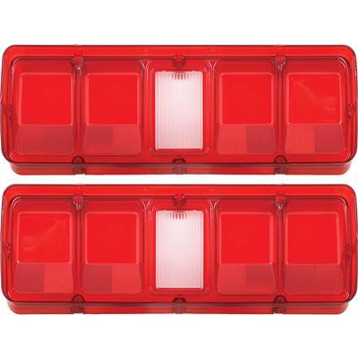 1971 Plymouth Road Runner, GTX, Satellite; Tail Lamp Lenses; without Black Trim; Pair