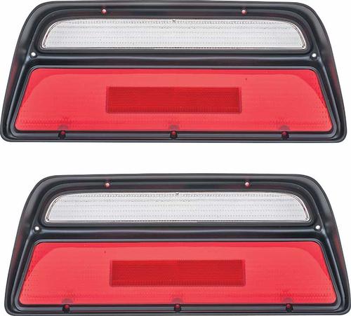 1972 Road Runner / GTX Tail Lamp Lenses; with Gaskets; Pair
