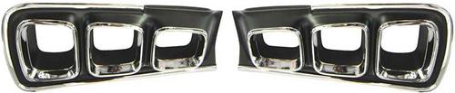 1968 Coronet R/T Tail Lamp Bezels; Pair