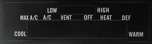 1971-72 Mopar B-Body With AC Heater / AC Control Decal