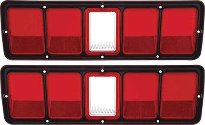 1971 Plymouth Road Runner, GTX; Tail Lamp Lens; with Black Trim; Pair