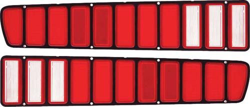 1973-74 Dodge Charger; Tail Lamp Lenses; Without Silver Accent; Pair
