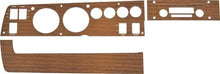1970 Mopar B-Body Woodgrain Rallye Dash Bezel Set; with AC; AM/FM Radio; 3 Piece Set