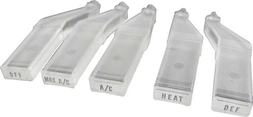 1966-67 Charger/Coronet With AC 5 Piece Heater/AC Push Button Set