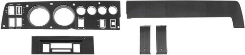 1968 Mopar B-Body Rallye Dash Bezel Set; without AC; with AM / FM; 5 Piece Set