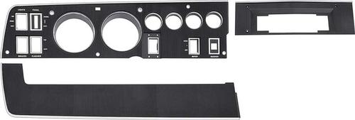1968 Mopar B-Body Rallye Dash Bezel Set; with AC; with AM / 8 Track; 3 Piece Set