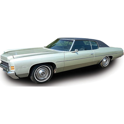 MCA00004 - 1971-72 Impala; Caprice; Body Side Molding Set; 2-Door Hardtop or Convertible; Bright Finished Aluminum; 6 Pi