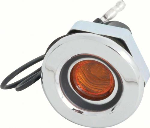 1968 Dodge Dart, Charger; Front Side Marker Lamp; Curved Style; Amber Lens; Each