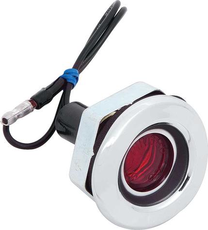 1968 Dodge Dart, Charger, Coronet; Rear Side Marker Lamp Assembly; Curved Style; Red Lens