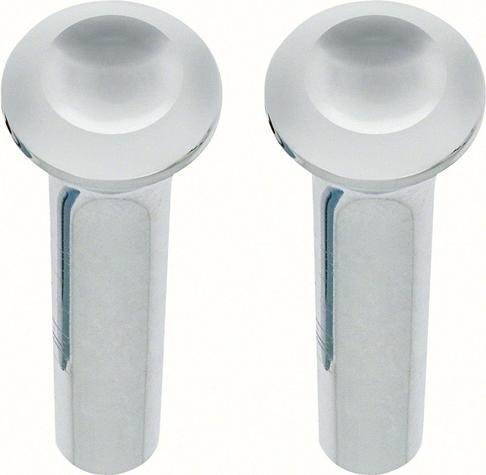 1964-74 Chrysler, Dodge, Plymouth A, B, C Body; Door Lock Knobs; Chrome; Pair