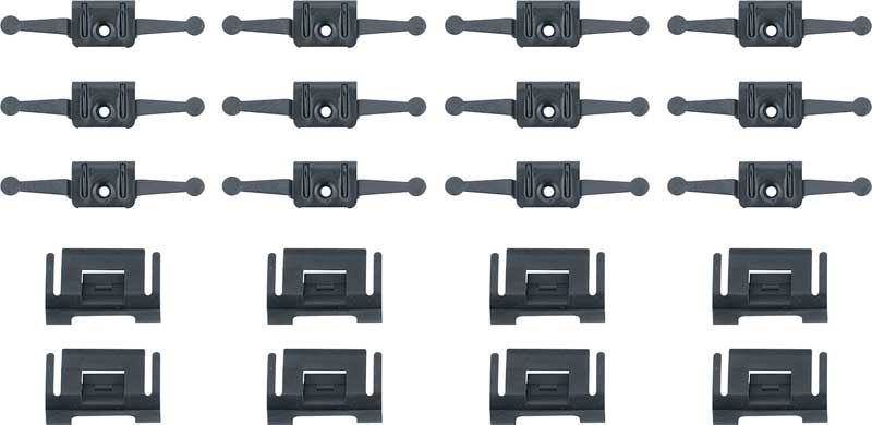 ME12228 - 1970-71 Challenger, Barracuda, Cuda; Convertible Boot Well Molding Hardware Set