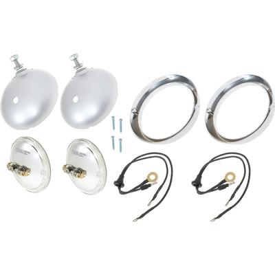 1970-71 Cuda Road Lamp Housing and Bezel Set; 4 Piece Set