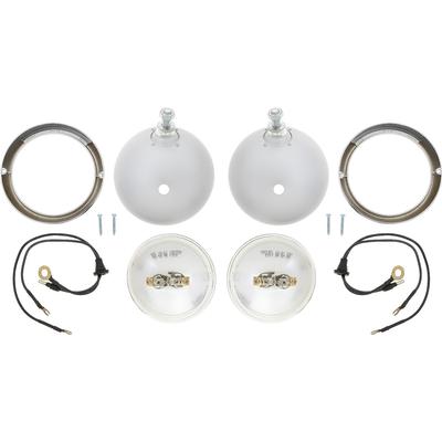 1970-71 Cuda Road Lamp Housing and Bezel Set; 4 Piece Set