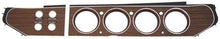 1970-71 Dodge, Plymouth; Woodgrain Rallye Gauge and Switch Panel Bezel Set; Hardtop; 4 Switch