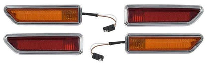 1970-71 Dodge Challenger; Side Marker Lamp Set; Front and Rear; 4 Piece Set