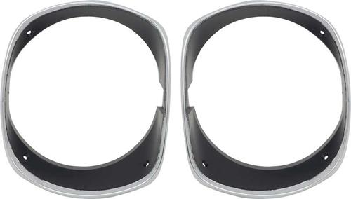 1972-74 Barracuda, Cuda; Chrome Headlamp Bezels; Pair