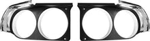 1970 Dodge Challenger R/T; Headlamp Bezels; Black; Pair