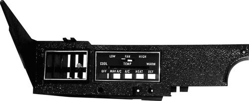 1970-74 Barracuda, Cuda, Challenger; Rallye Dash Heater Control Panel; with Inner Switch Bezel; with AC
