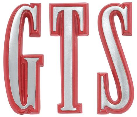 ML4245 - 1968 Dart GTS Hood and Trunk Emblem - Red